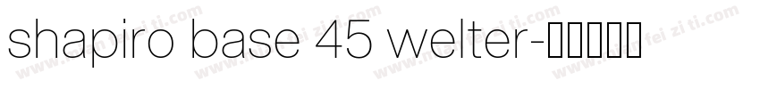 shapiro base 45 welter字体转换